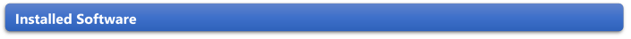 Installed Software