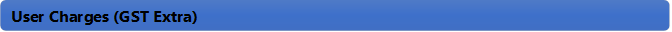 User Charges (GST Extra)